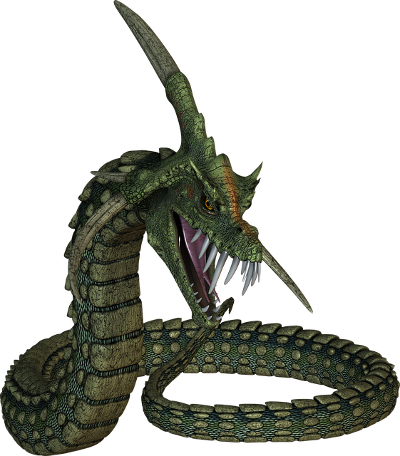 Serpente con testa di drago
