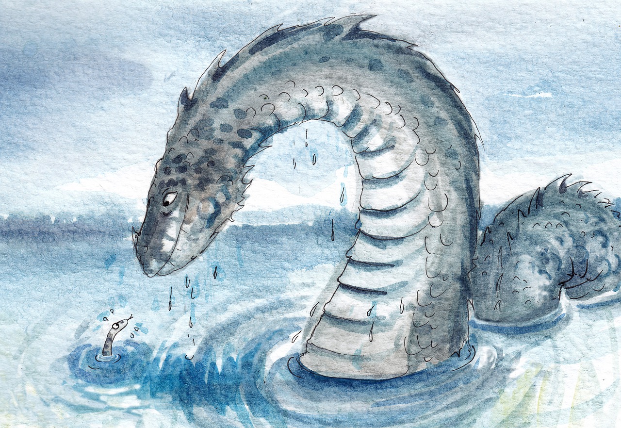 Illustrazione serpente di mare