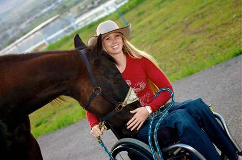Amberley Snyder ama l’equitazione anche se ha perso l’uso delle gambe